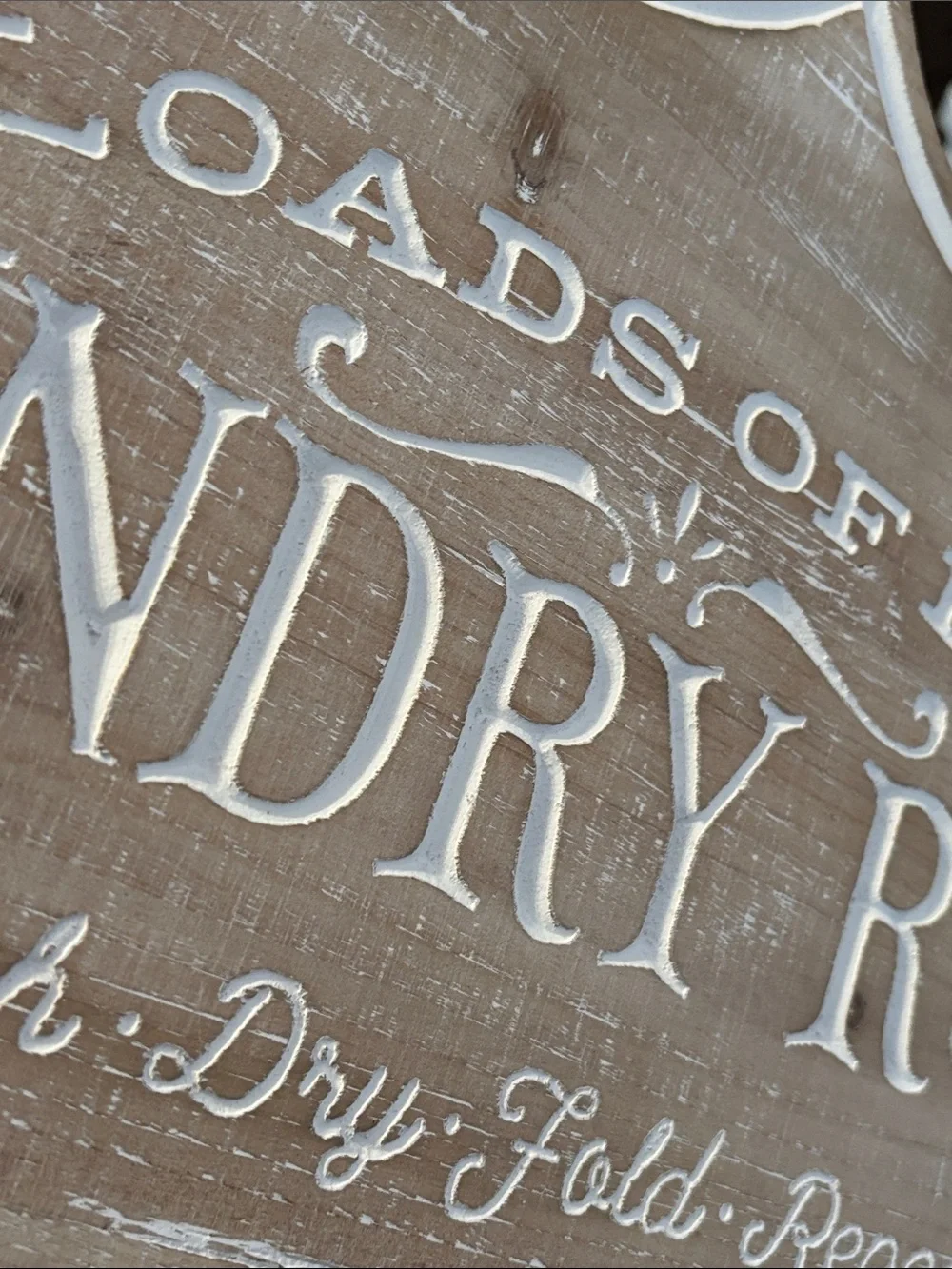 Hobby Lobby Laundry Room Sign - Brown & White